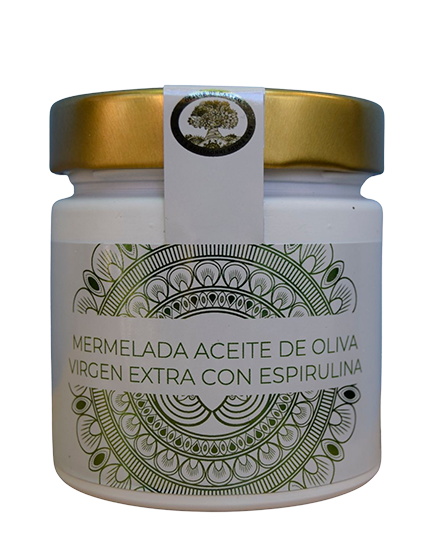 Mermelada de aceite de oliva virgen extra con espirulina (200 grs.) | Olivar de Castro