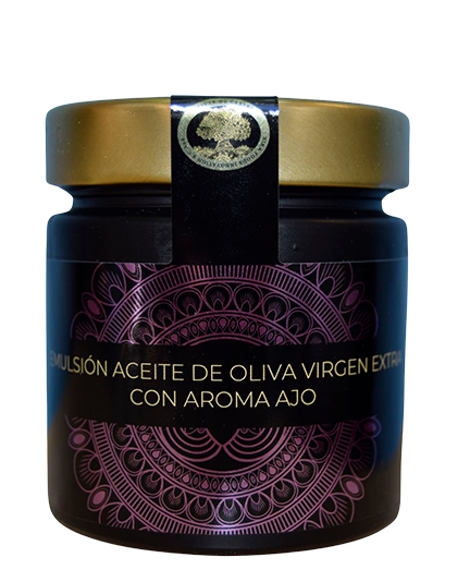 Emulsion aceite de oliva virgen extra con ajo (200 grs.) – sabor tradicional y potente | Olivar de Castro